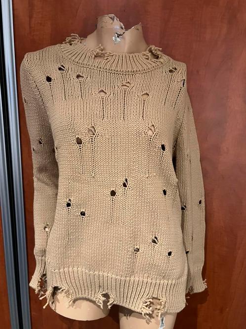 ZARA trui met gaten maat m zgan, Kleding | Dames, Truien en Vesten, Zo goed als nieuw, Maat 38/40 (M), Beige, Ophalen of Verzenden