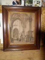 aquarel van Johannes Bosboom met oude lijst., Ophalen