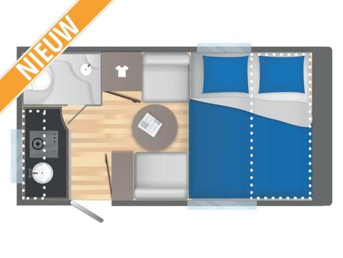 Caravelair Alba 350 nieuw 2025 topaanbieding, Caravans en Kamperen, Caravans, Bedrijf, tot en met 2, 500 - 750 kg, Kleine zit