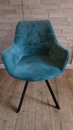 Set van vier eetkamerstoelen, Huis en Inrichting, Stoelen, Ophalen, Gebruikt, Blauw, Metaal