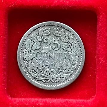 VERSCHILLENDE JAREN 25 cent Wilhelmina 'Hermelijnen Mantel' beschikbaar voor biedingen