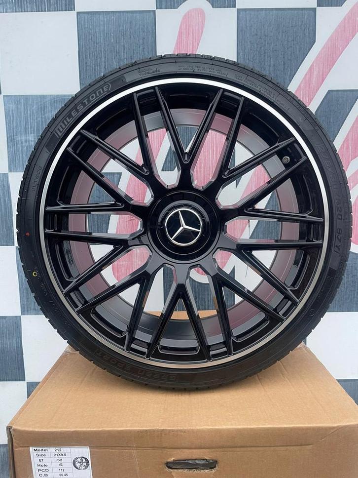 20 inch Mercedes E klasse velgen 5x112 + nieuwe Milestone, Auto-onderdelen, Banden en Velgen, Banden en Velgen, Zomerbanden, 20 inch