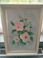 Olieverf schilderij - Roze Rozen, Ophalen of Verzenden