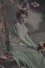 belgie 1912 meisje met hond sint bernard, Verzenden, Voor 1920, Gelopen, Kinderen