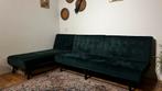 Groene Velvet Hoekbank - Stijlvol en Comfortabel!, Huis en Inrichting, Banken | Bankstellen, Ophalen, 250 tot 300 cm, Hoekbank