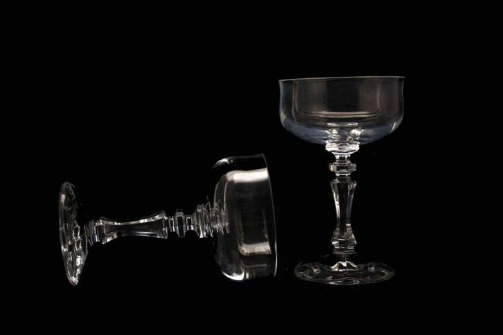 3 X Schott Zwiesel – Kristallen coupe – Regina – Vintage, Antiek en Kunst, Antiek | Glas en Kristal, Ophalen of Verzenden