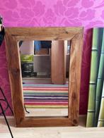 Spiegel 60*90 met houten omlijsting, Ophalen, Zo goed als nieuw, Minder dan 100 cm, Rechthoekig