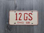 Kentekenplaat 1968 Ohio USA Nummerplaat Nummerbord, Ophalen of Verzenden, Gebruikt, Auto's