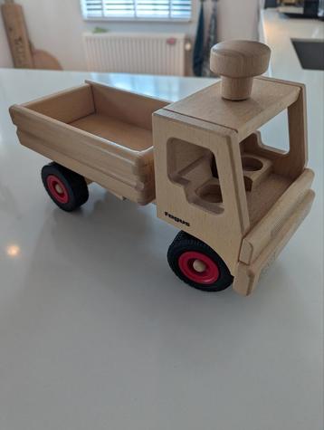Houten Vrachtwagen Kiepwagen - Zo Goed Als Nieuw! beschikbaar voor biedingen