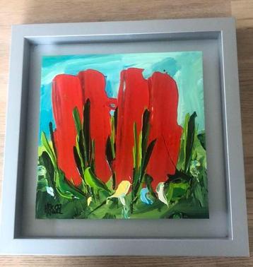 Schilderij in metalen baklijst van Ad van Hassel beschikbaar voor biedingen