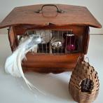 Vintage Vogelkooi Decoratie met Ornamenten, Antiek en Kunst, Curiosa en Brocante, Ophalen of Verzenden
