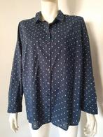 Zgan Donkerblauwe blouse witte stippen Ciso mt 48, Blauw, Maat 46/48 (XL) of groter, Ciso, Ophalen of Verzenden