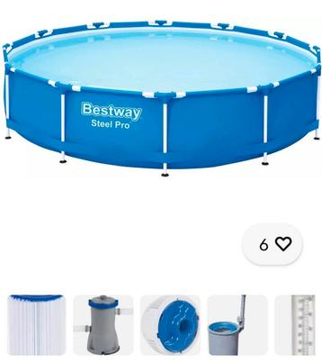 Bestway Steel Pro Frame Zwembad met Filterpomp – 366x84cm  beschikbaar voor biedingen