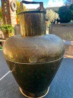 Geel Koperen Pot met Deksel, Ophalen of Verzenden, Koper