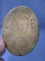 Koperen gedenkplaat - Philips 4 - 1605 ,1665 - bodemvondst, Antiek en Kunst, Ophalen of Verzenden, Koper