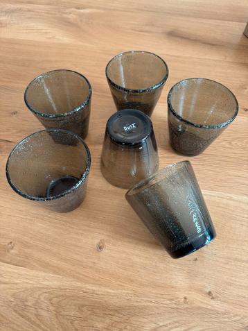 6 DutZ drinkglazen  : smoke met bubbels beschikbaar voor biedingen