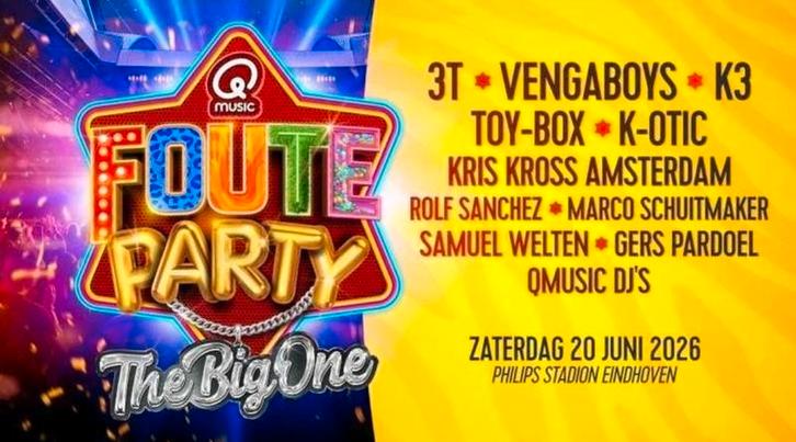 Qmusic Foute Party PSV stadion 20 juni Golden circle: Remco, Tickets en Kaartjes, Evenementen en Festivals, Drie personen of meer