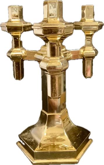 Fritz Nagel ,goudkleurige(verguld?) kandelaar,1950. beschikbaar voor biedingen
