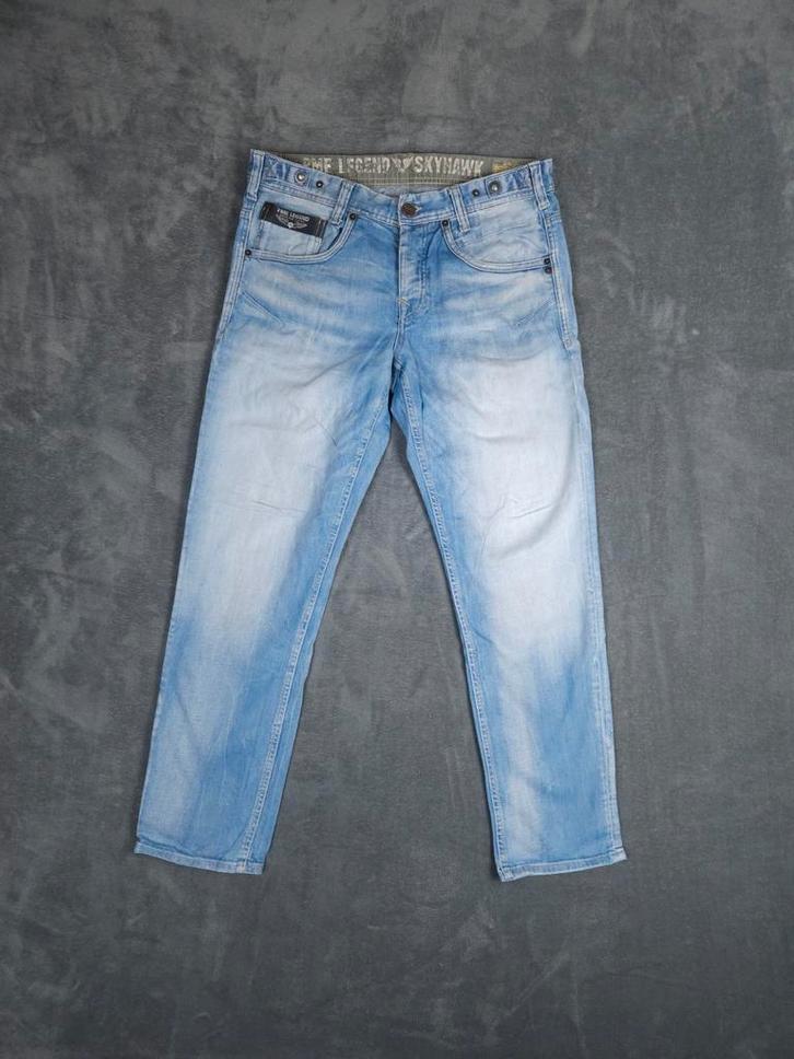 ME Legend Broek Skyhawk W34 L30 Lichtblauw Slim Fit Jeans, Kleding | Heren, Spijkerbroeken en Jeans, Zo goed als nieuw, W33 - W34 (confectie 48/50)