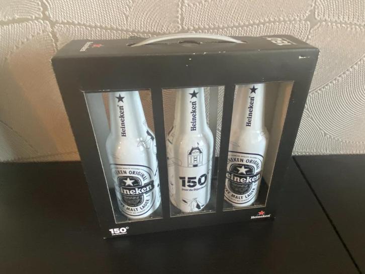 Giftbox van Heineken voor 150-jarig bestaan de Bijenkorf, Verzamelen, Biermerken, Nieuw, Flesje(s), Heineken, Ophalen of Verzenden