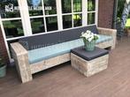 Steigerhouten Loungebank Tuinbank Tuinset Tafel Stoelen Bank, Tuin en Terras, Verzenden, Steigerhout, Nieuw, Eettafel