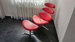 Design lounge stoel met voetenbank, Huis en Inrichting, Ophalen, Zo goed als nieuw, Leer