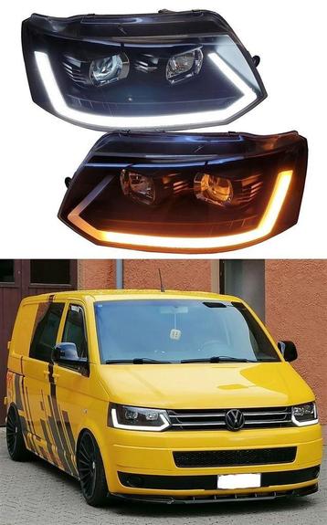 Koplampen met Lightbar dagrijverlichting voor VW T5 09-15