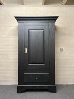 Landelijke eiken broodkast / meidenkast mat zwart uitgevoerd, Ophalen, Van leussen kasten, Info@vanleussenkasten.nl, 7577RB Oldenzaal