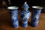 3 delige vazen set Boch Delfts blauw - echt mooi, Antiek en Kunst, Antiek | Vazen, Ophalen