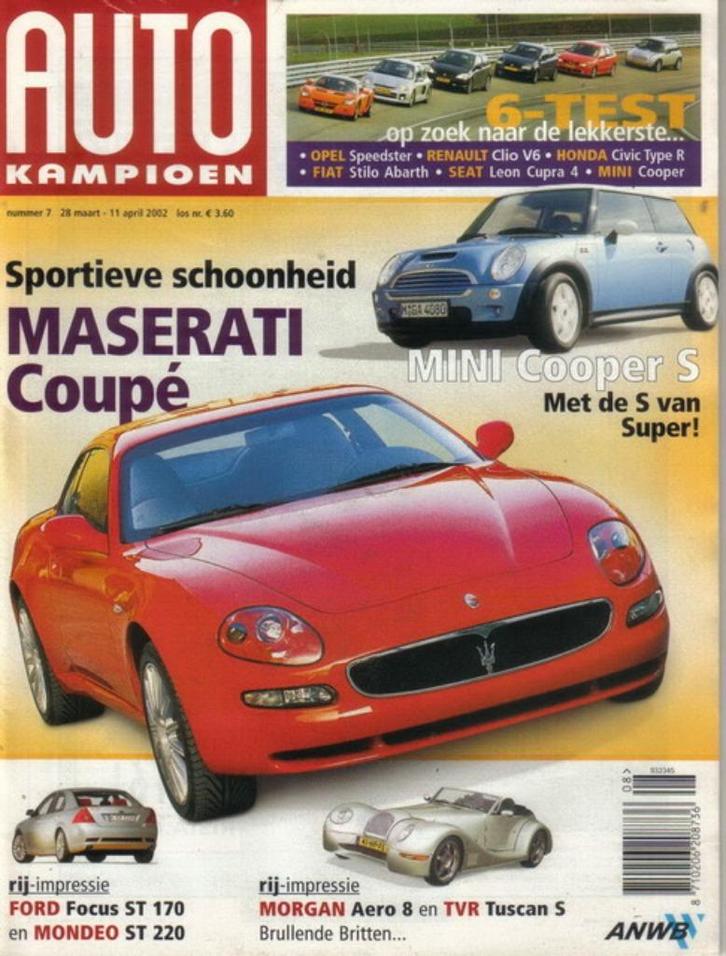 Autokampioen 7 2002 : Honda Civic Type R - Renault Clio V6, Boeken, Auto's | Folders en Tijdschriften, Gelezen, Algemeen, Ophalen of Verzenden