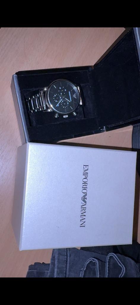 Armani AR1894, Sieraden, Tassen en Uiterlijk, Horloges | Heren, Gebruikt, Overige merken, Staal, Ophalen