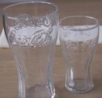 2 Coca-Cola Contour glazen  relief Coca Cola doorzichtig gro, Verzenden, Nieuw, Bierglas