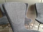 Set van 4x Variér (Stokke) Invite (Antraciet), Zeer Mooi!, Huis en Inrichting, Stoelen, Metaal, Gebruikt, Ophalen of Verzenden
