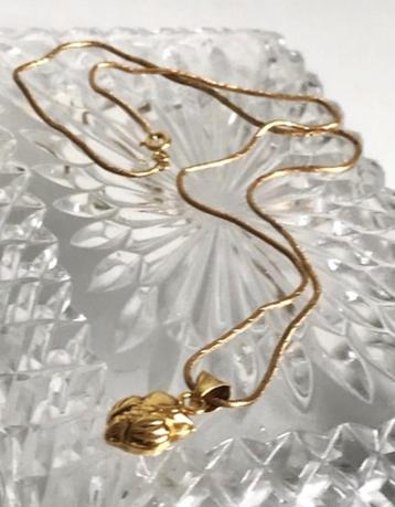 Ketting Goud k18 K met hanger Uil 7.58 G✨😍💎💑🎁🤗👌 beschikbaar voor biedingen