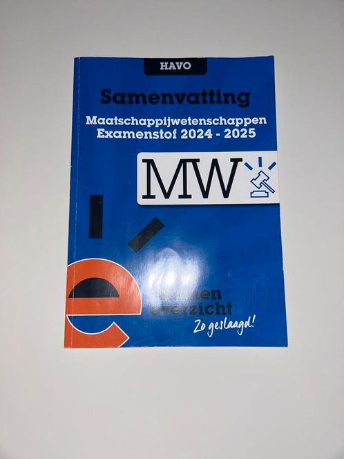 Examenoverzicht maatschappijwetenschappen 2024-2025, Boeken, Schoolboeken, Gelezen, Maatschappijleer, HAVO, Ophalen of Verzenden