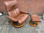 Stressles faureuil draaibaar en verstelbaar met hocker, Ophalen, Zo goed als nieuw, Minder dan 75 cm, 50 tot 75 cm