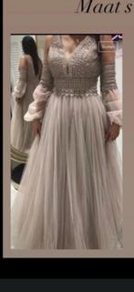 Prachtige galajurk maat S/M, Beige, Ophalen of Verzenden, Maat 36 (S), Gedragen