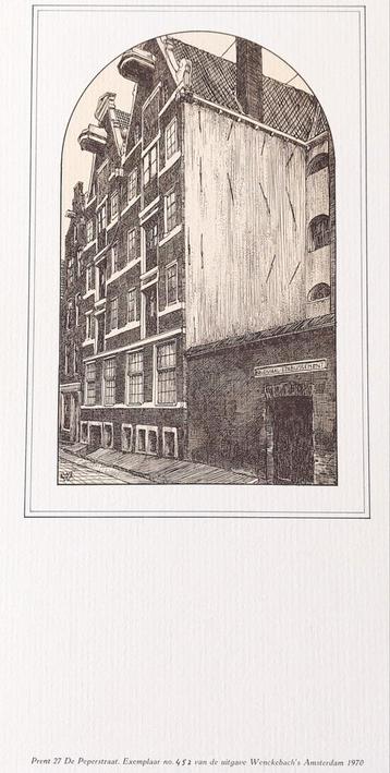 Amsterdamse Grachtenpand... De Peperstraat ...Print beschikbaar voor biedingen