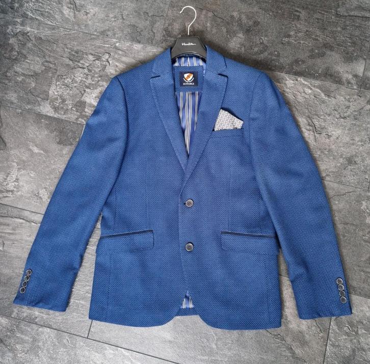 Suitable colbertje maat 50, Kleding | Heren, Kostuums en Colberts, Zo goed als nieuw, Maat 48/50 (M), Blauw, Ophalen of Verzenden