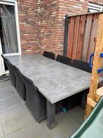 Tuintafel + 6 stoelen (280cmx120cm), Tuin en Terras, Tuinsets en Loungesets, Ophalen of Verzenden, Gebruikt