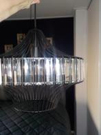 hanglamp . zwart, draadstaal, Huis en Inrichting, Lampen | Hanglampen, Ophalen, Zo goed als nieuw, Glas, Modern