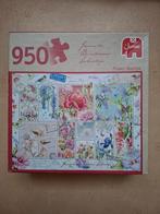 Jumbo puzzel 950 st. Flower stamps, Ophalen of Verzenden, 500 t/m 1500 stukjes, Zo goed als nieuw, Legpuzzel