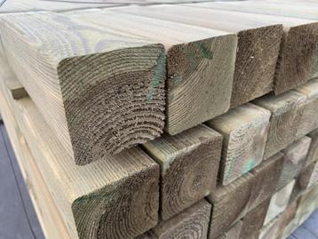 68x68 mm grenen gewolmaniseerde paal 300 cm lengte beschikbaar voor biedingen