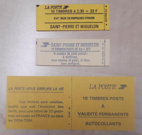 Set van 3 postzegelboekje Saint-Pierre et Moquelon (Frans), Postzegels en Munten, Postzegels | Europa | Frankrijk, Postfris, Verzenden