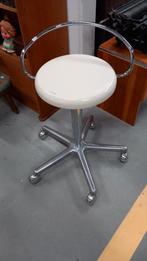 #vintage #retro #Bureaustoel met Wielen, Ophalen, In hoogte verstelbaar, Gebruikt, Staal