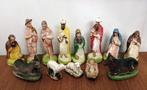 oude kerstfiguren Jezus, Maria, Jezus, 3 koningen, 3 herders, Ophalen of Verzenden