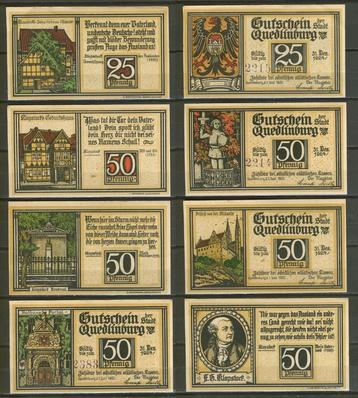 Quedlinburg 25+50+50+50 Pf 1921 Noodgeld Biljet r-81 jdu beschikbaar voor biedingen