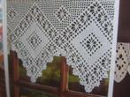 haken haakpatroon haakpatronen gordijntjes gordijnen gordijn, 200 cm of meer, Ophalen of Verzenden, Crème, Landelijk