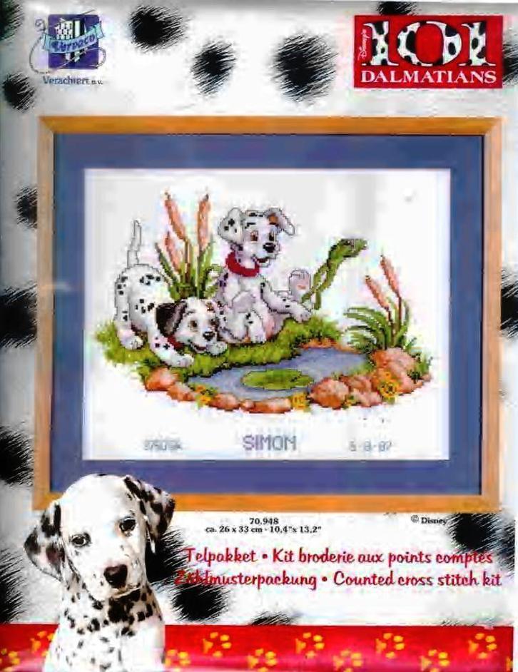 Cado Disney borduurpakket geboorte dalmation , Simon laatste, Hobby en Vrije tijd, Borduren en Borduurmachines, Nieuw, Borduurpakket