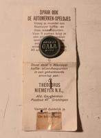 Oud speldje van Gala koffie, met orgineel kartonnetje, Verzenden, Gebruikt